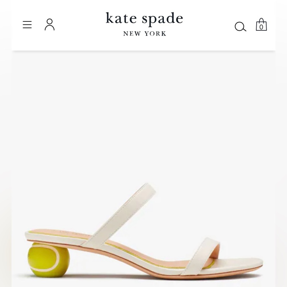 Kate Spade NIB “Play” tennis ball heel sandals